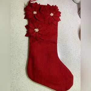 Poinsettia Christmas stocking (M23)